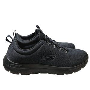 Skechers Summits Louvin Sneakers Mens Size 9.5 Black Lite Weight Lace Up Shoes